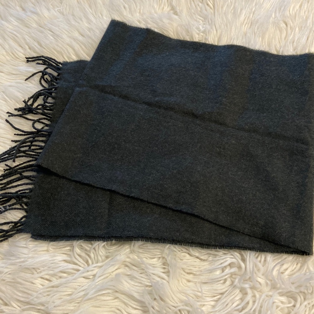 Scarf gray color long 63” wide 12” excellent condition